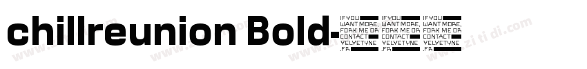 chillreunion Bold字体转换